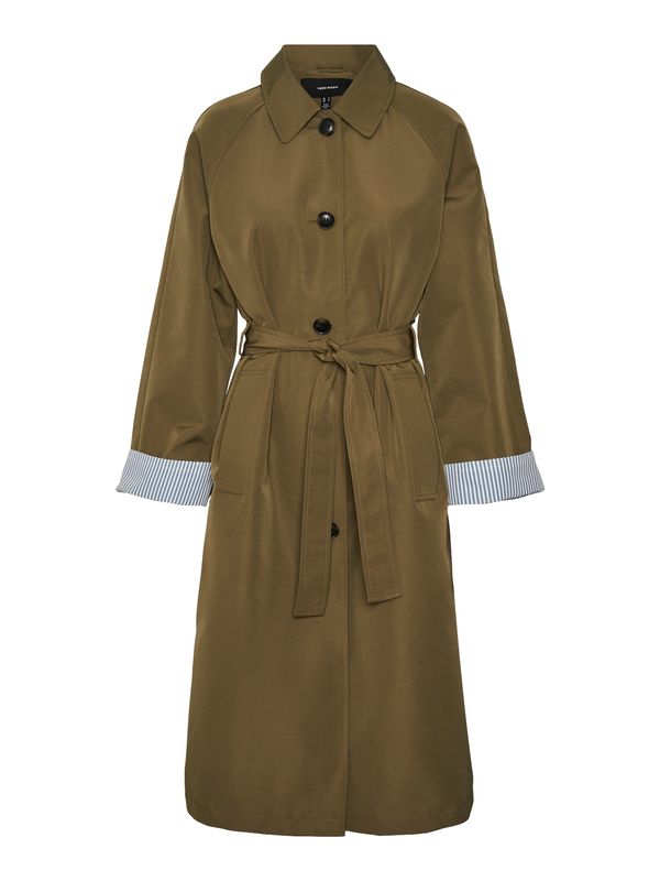 VERO MODA VERO MODA Преходно палто 'Salvie Sofia'  сиво / маслина / бяло