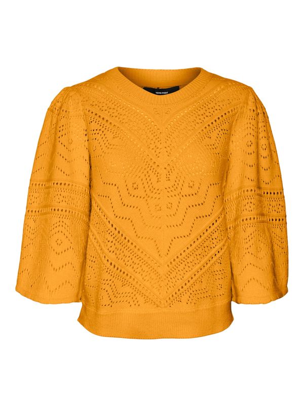VERO MODA VERO MODA Пуловер 'BERNADETTE'  златистожълто