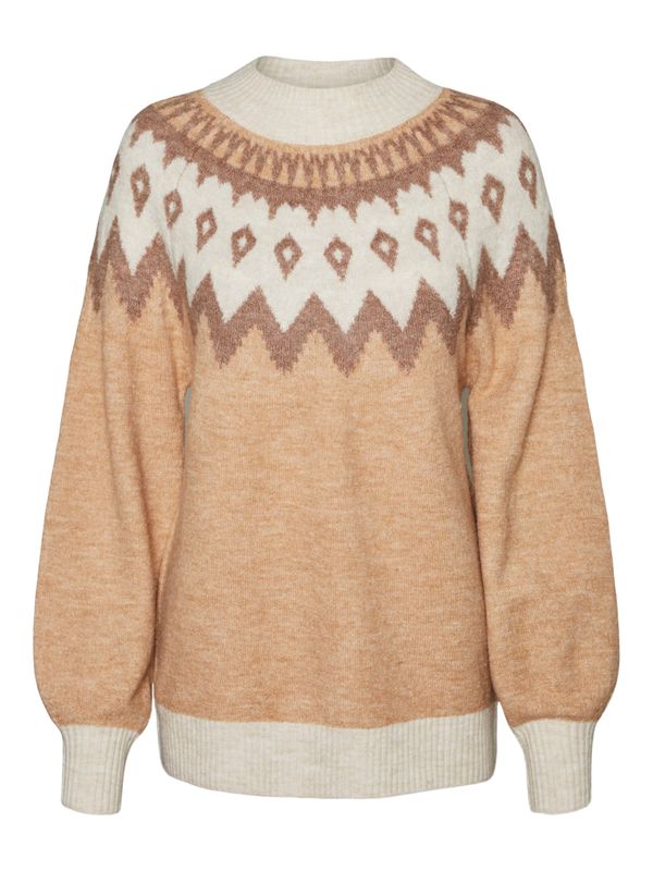 VERO MODA VERO MODA Пуловер  бежово / кафяво / бяло