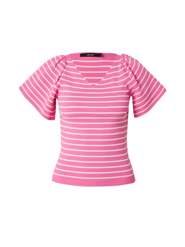 VERO MODA VERO MODA Пуловер 'GINNY'  розово / бяло