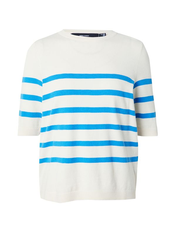 VERO MODA VERO MODA Пуловер 'SABA'  бежово / синьо