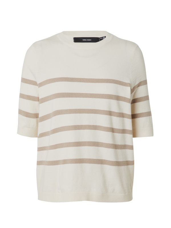 VERO MODA VERO MODA Пуловер 'SABA'  бежово / тъмнобежово