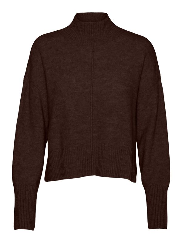 VERO MODA VERO MODA Пуловер 'ViIla'  тъмнокафяво
