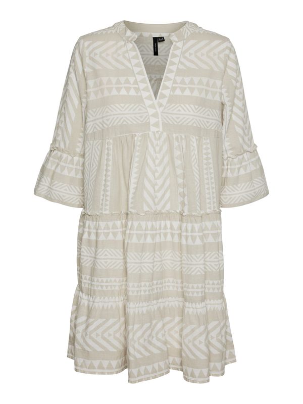 VERO MODA VERO MODA Рокля 'Dicthe'  бежово / бяло