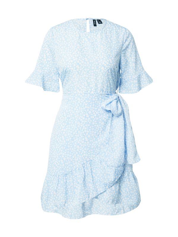 VERO MODA VERO MODA Рокля 'Henna'  светлосиньо / бяло