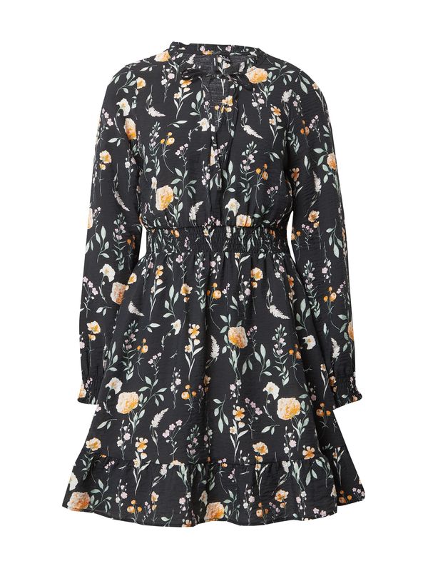 VERO MODA VERO MODA Рокля 'JOSIE'  жълто / тъмнозелено / черно / мръсно бяло