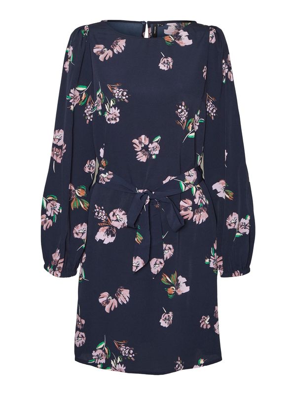 VERO MODA VERO MODA Рокля 'LYDIA'  нейви синьо / тъмнокафяво / нефритено зелено / бледорозово