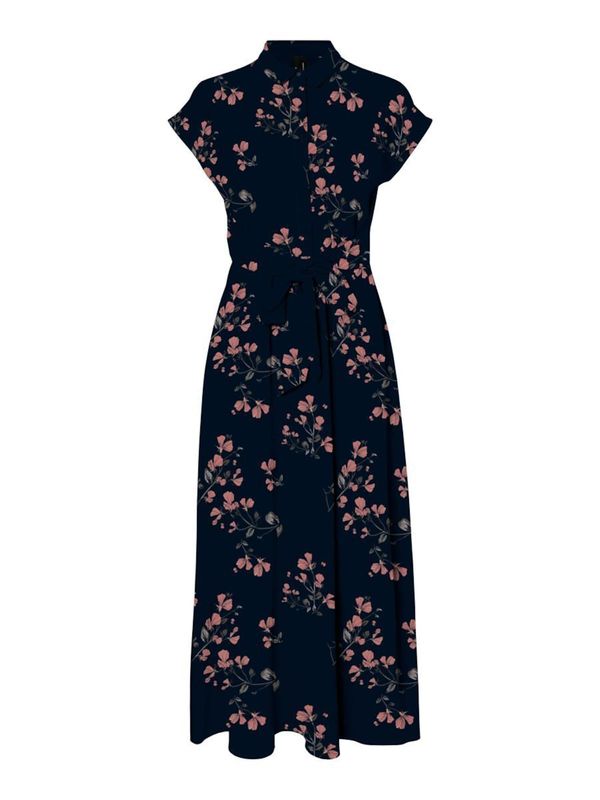 VERO MODA VERO MODA Рокля  нощно синьо / кафяво / оранжево