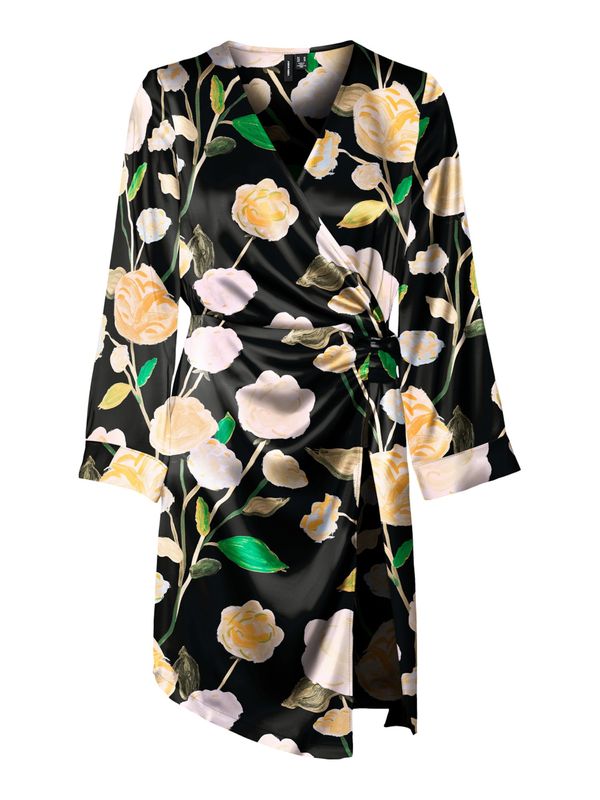 VERO MODA VERO MODA Рокля 'Renee'  светложълто / зелено / черно / бяло