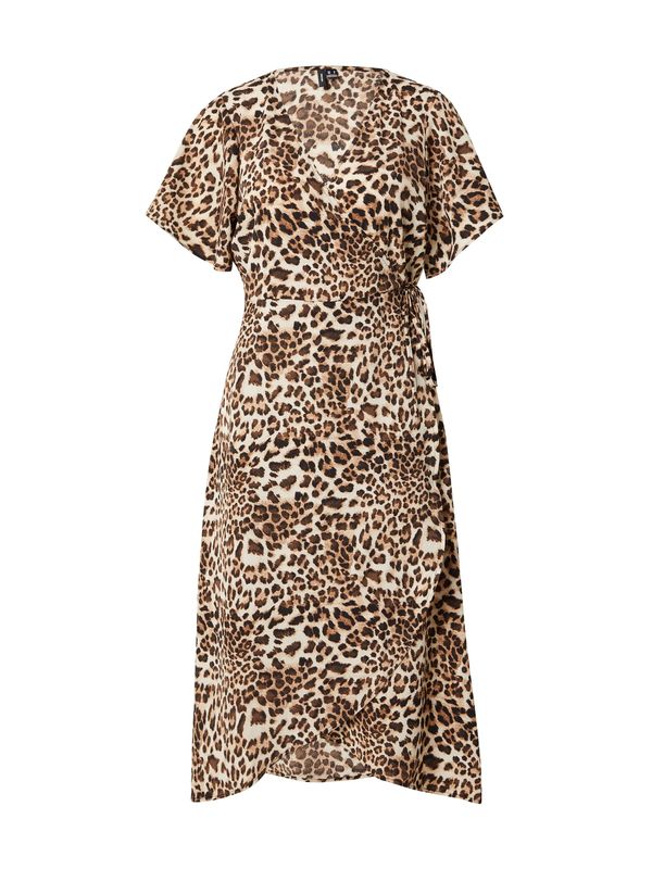 VERO MODA VERO MODA Рокля 'SAKI'  кремаво / кестеняво кафяво / коняк