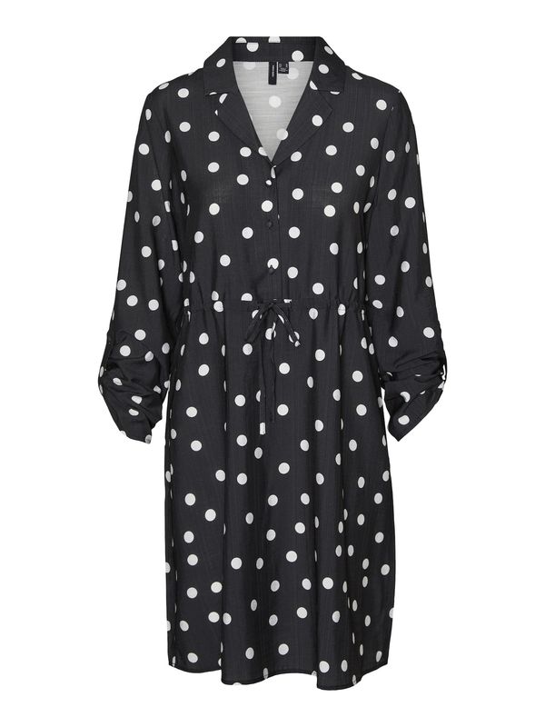 VERO MODA VERO MODA Рокля тип риза 'BECCA'  черно / бяло