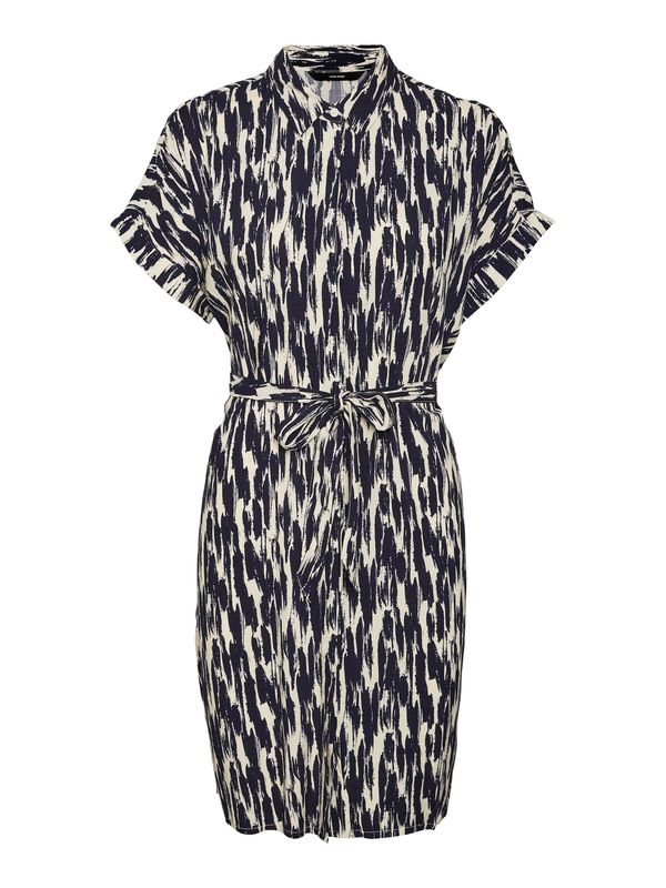 VERO MODA VERO MODA Рокля тип риза 'EASY JOY'  бежово / антрацитно черно