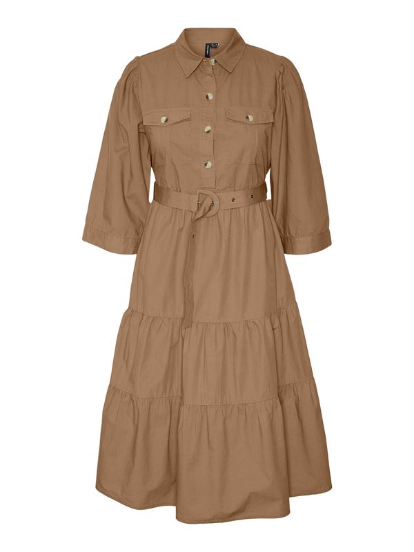 VERO MODA VERO MODA Рокля тип риза 'Hilsa'  кафяво