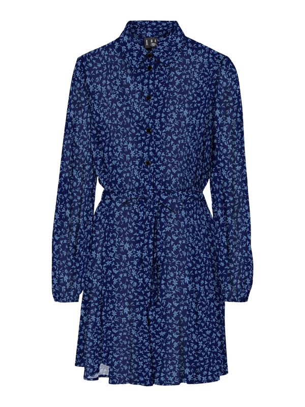 VERO MODA VERO MODA Рокля тип риза 'HOLLY'  нейви синьо / черно