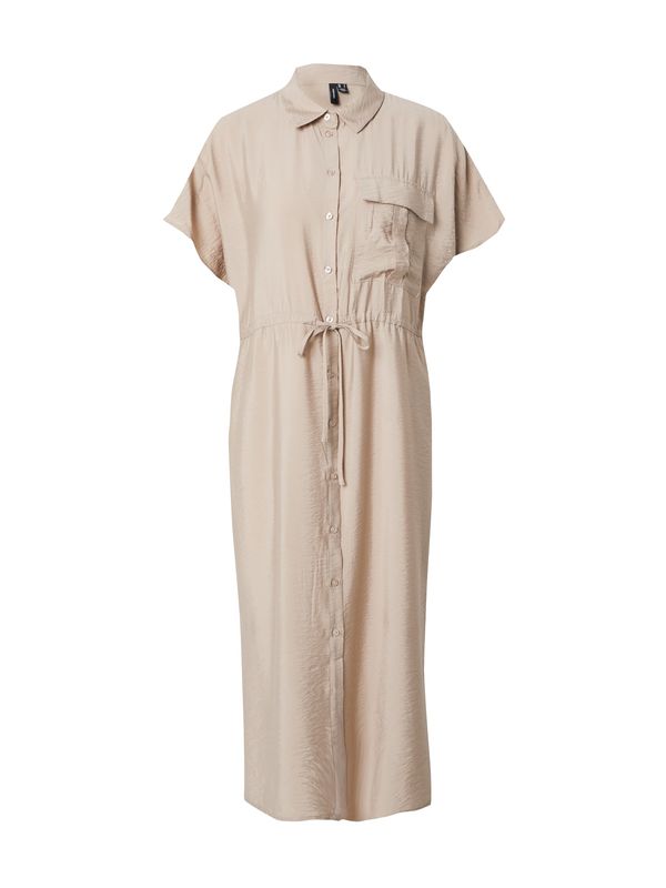 VERO MODA VERO MODA Рокля тип риза 'IRIS'  тъмнобежово