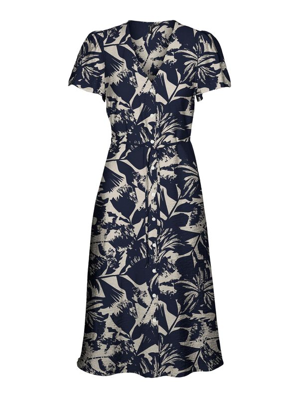 VERO MODA VERO MODA Рокля тип риза 'Josie'  екрю / нейви синьо / тъмносиво