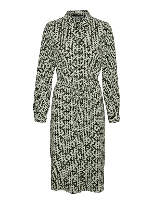 VERO MODA VERO MODA Рокля тип риза 'NYA'  пастелно зелено / черно