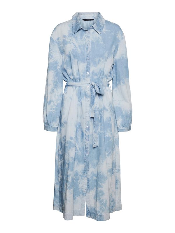 VERO MODA VERO MODA Рокля тип риза  светлосиньо / бяло