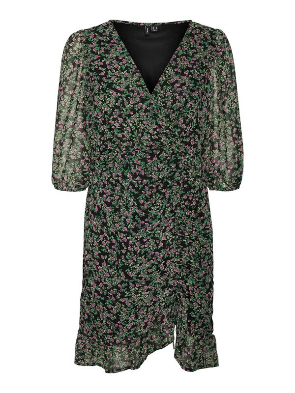 VERO MODA VERO MODA Рокля  тревнозелено / светлозелено / орхидея / светлолилаво / черно