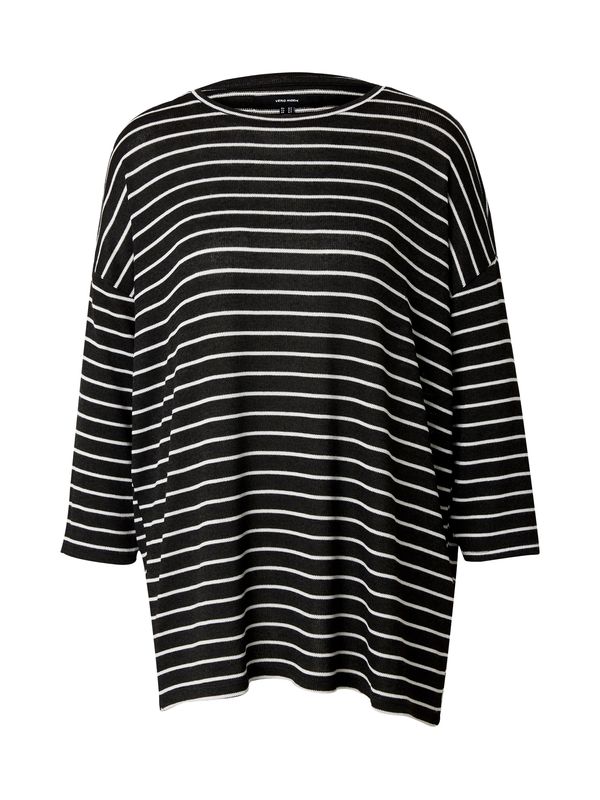 Vero Moda Tall Vero Moda Tall Пуловер 'BRIANNA'  черно / бяло