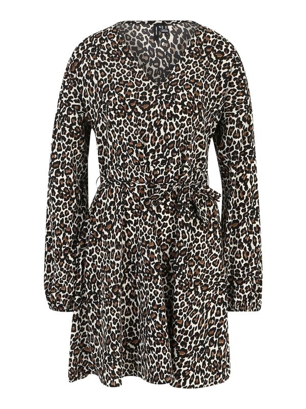 Vero Moda Tall Vero Moda Tall Рокля 'NAJA'  кремаво / кафяво / светлокафяво / черно