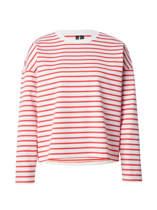 VERO MODA VERO MODA Тениска 'ABBY'  червено / бяло