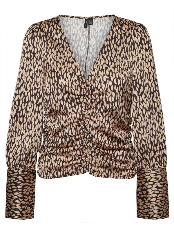 VERO MODA VERO MODA Тениска 'CAILEY'  кафяво / черно