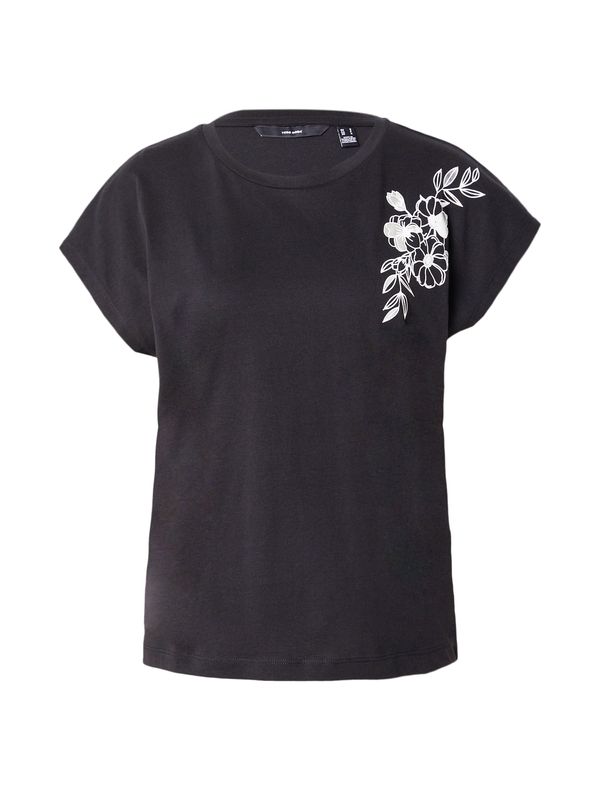 VERO MODA VERO MODA Тениска 'FITA AVA'  черно / бяло