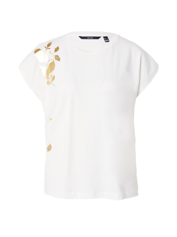 VERO MODA VERO MODA Тениска 'FITA AVA'  злато / бяло