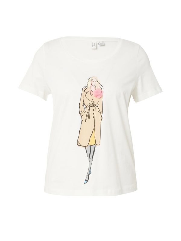 VERO MODA VERO MODA Тениска 'JIFY'  камел / опушено синьо / черно / бяло