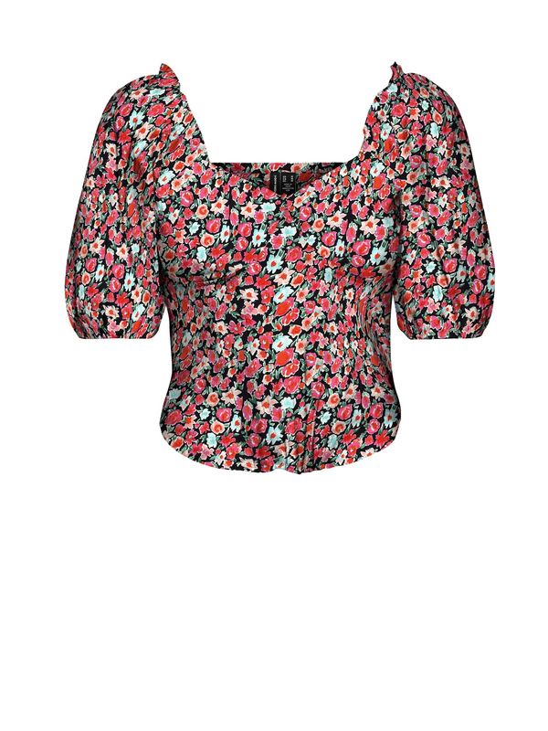 VERO MODA VERO MODA Тениска 'Klara'  зелено / розово / червено / черно