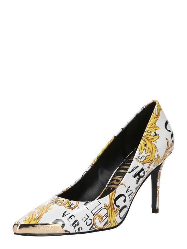 Versace Jeans Couture Versace Jeans Couture Официални дамски обувки 'SCARLETT'  кафяво / златистожълто / черно / бяло