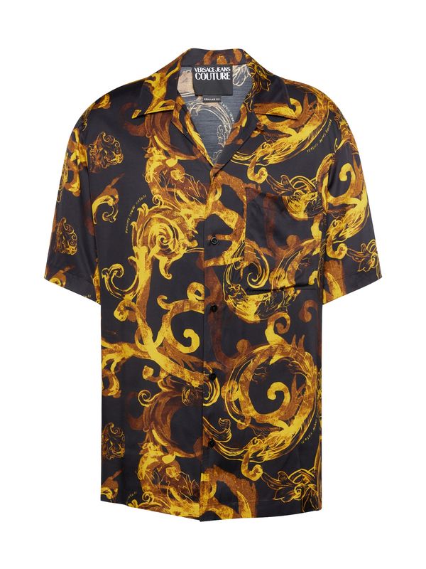 Versace Jeans Couture Versace Jeans Couture Риза 'BOWLING'  ръждиво кафяво / златистожълто / черно