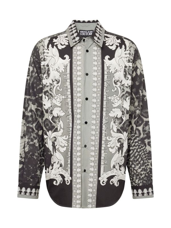 Versace Jeans Couture Versace Jeans Couture Риза  сиво / светлосиво / тъмносиво / черно