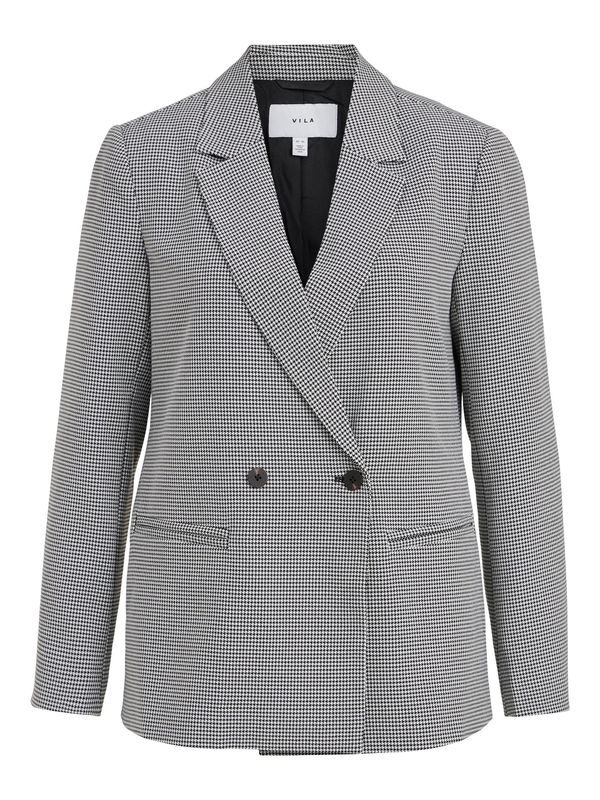 VILA VILA Блейзър 'Dafy'  светлосиво / черно