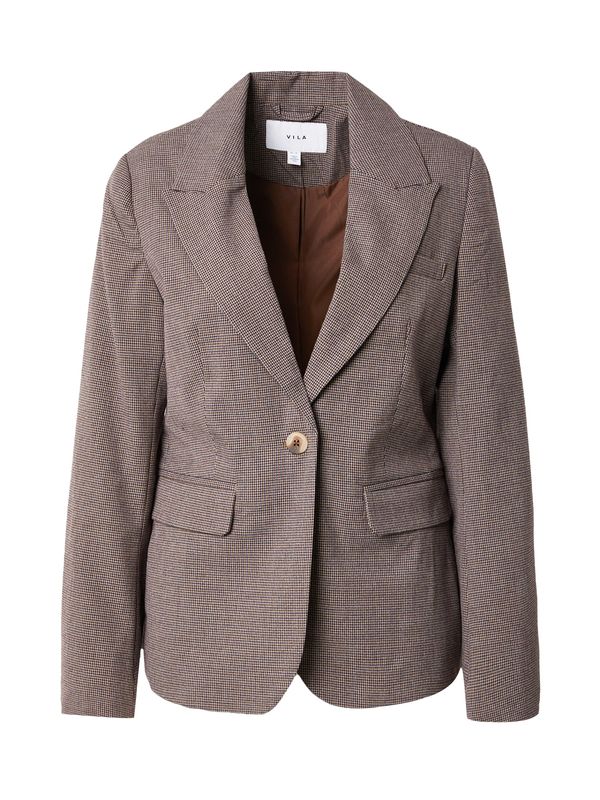 VILA VILA Блейзър 'KLARA'  бежово / нейви синьо / кафяво