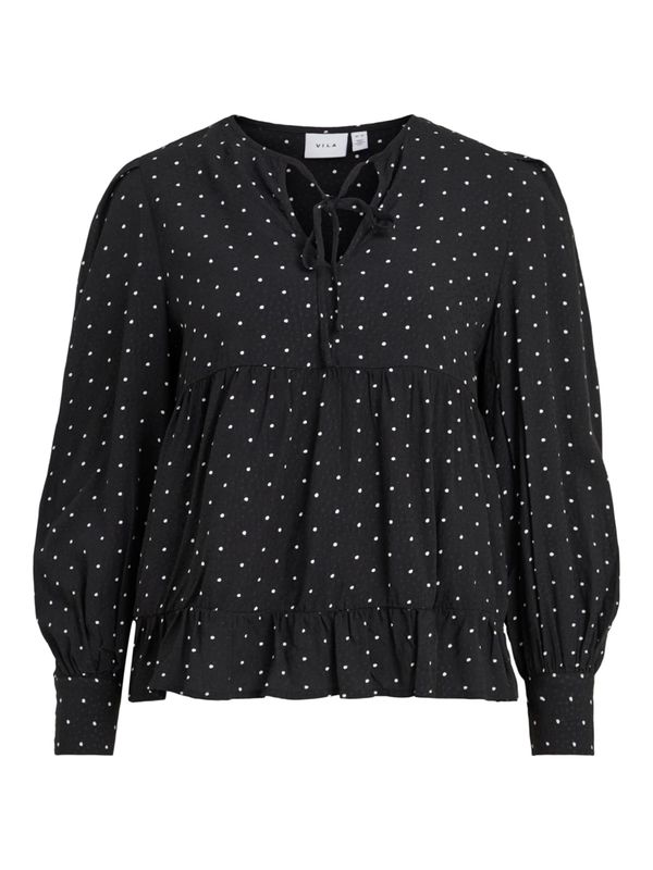VILA VILA Блуза  черно / бяло