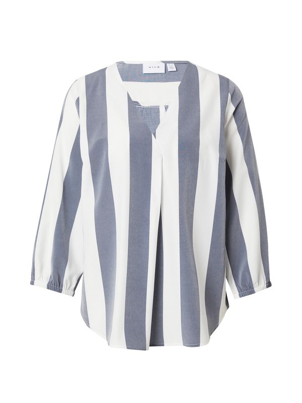 VILA VILA Блуза 'DANCY'  нейви синьо / бяло
