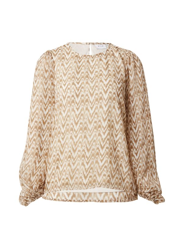 VILA VILA Блуза 'FALIA'  кремаво / камел