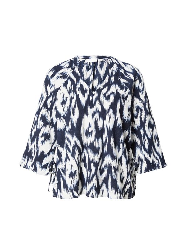 VILA VILA Блуза 'LAYA MILA'  нейви синьо / мръсно бяло