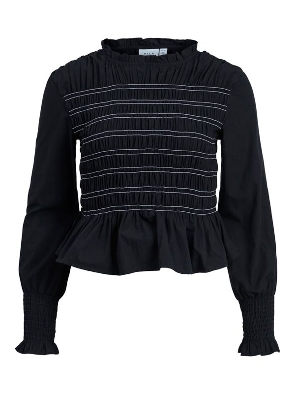 VILA VILA Блуза 'LEVIE'  черно / бяло