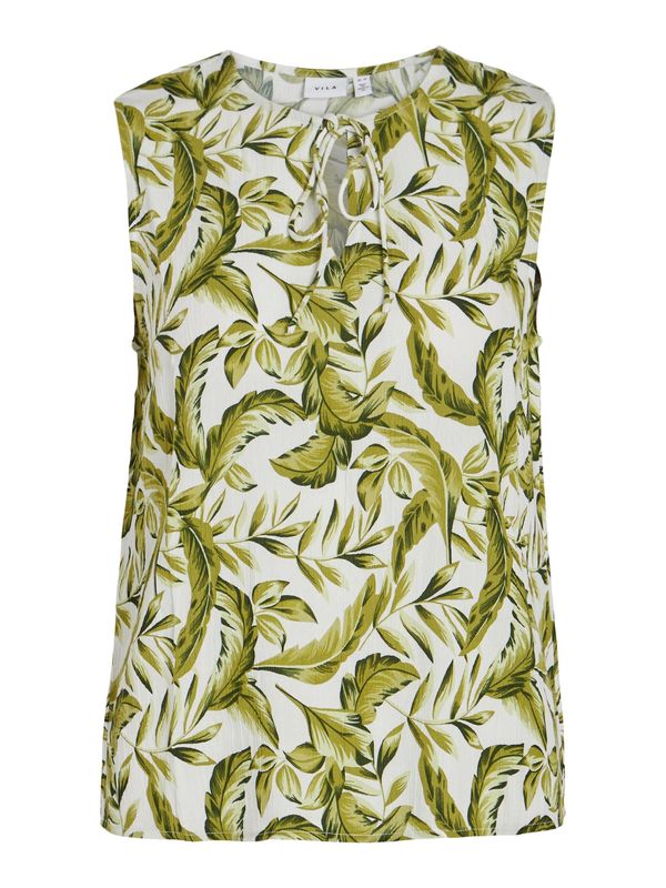 VILA VILA Блуза 'MESA'  маслина / елхово зелено / светлозелено / бяло