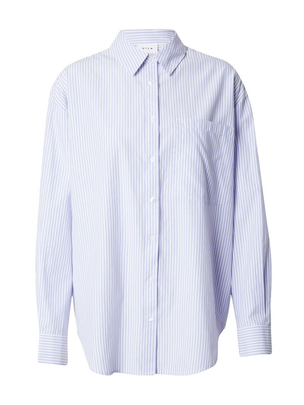 VILA VILA Блуза 'MIE'  светлосиньо / бяло