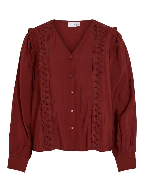 VILA VILA Блуза 'Minty'  черешово червено