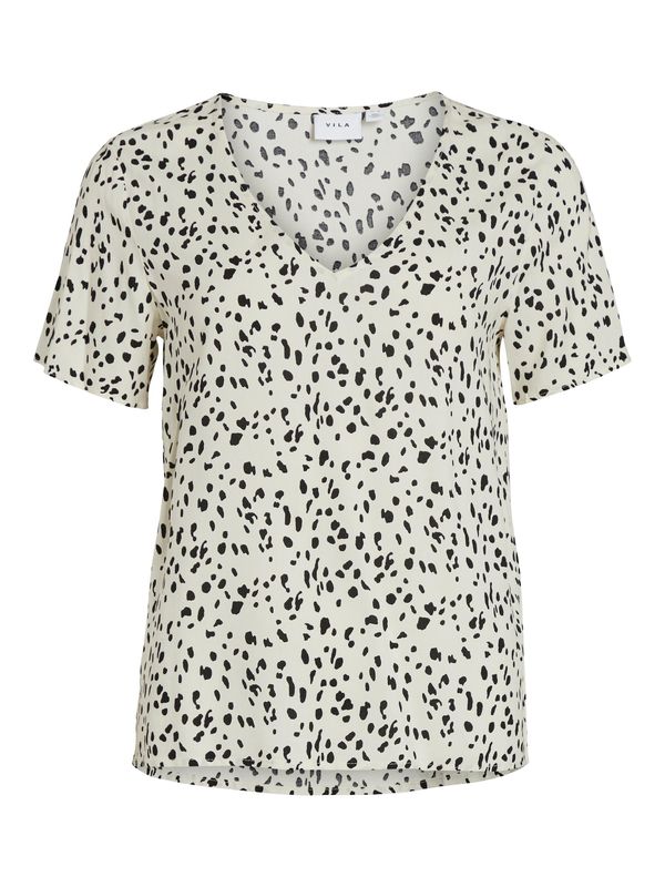 VILA VILA Блуза 'PAYA'  бежово / черно