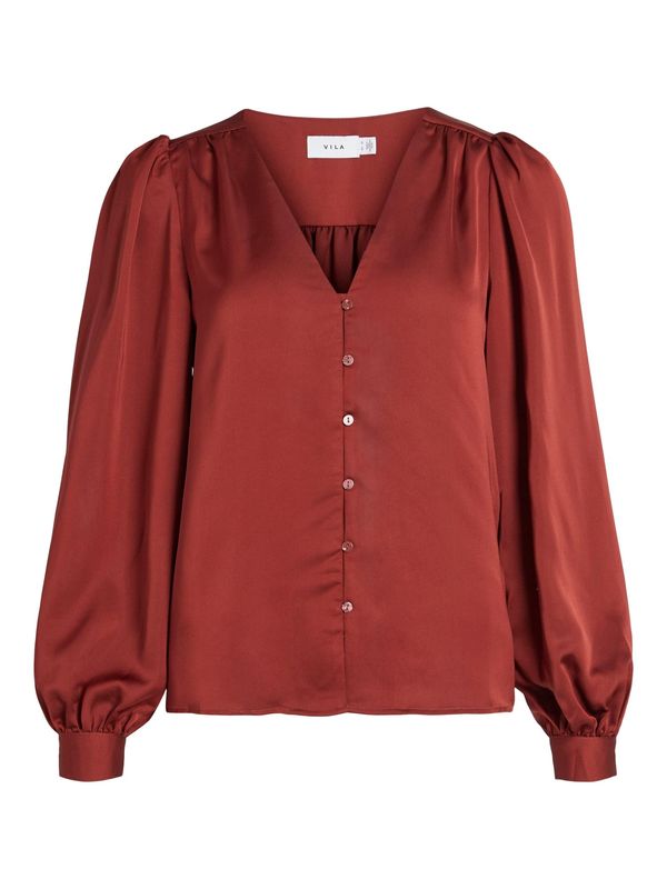 VILA VILA Блуза  ръждиво червено