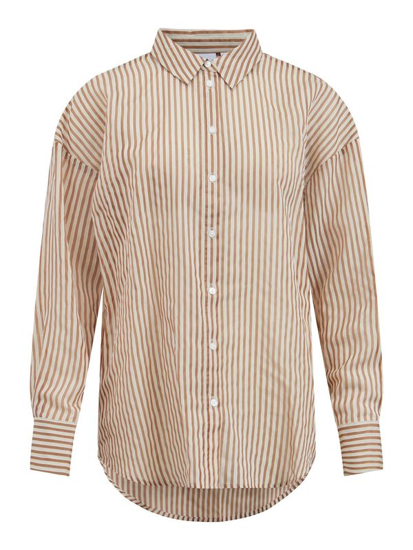 VILA VILA Блуза 'Woke'  кремаво / светлокафяво