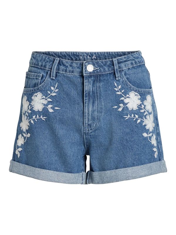 VILA VILA Дънки  син деним / бяло