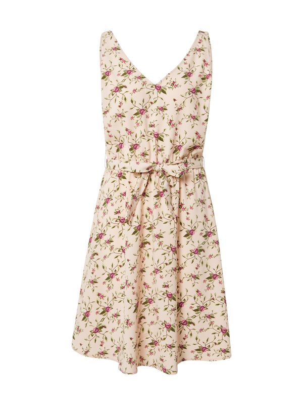 VILA VILA Лятна рокля 'KRISTINA LAIA'  маслина / пастелно зелено / пастелно оранжево / светлорозово / тъмнорозово