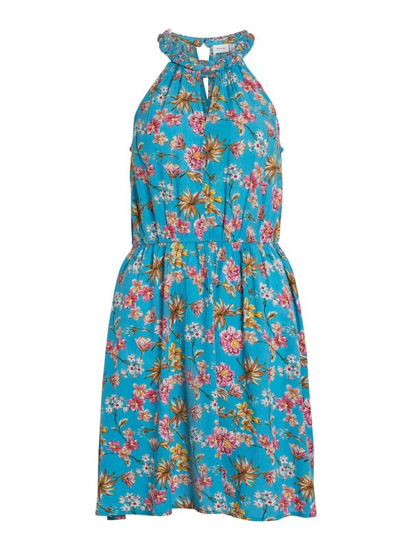 VILA VILA Лятна рокля 'MESA'  циан / охра / бледорозово / бяло